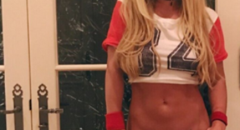 Britney Spears Shows Off Her Rock Hard Abs After Putting in Work at the Gym.