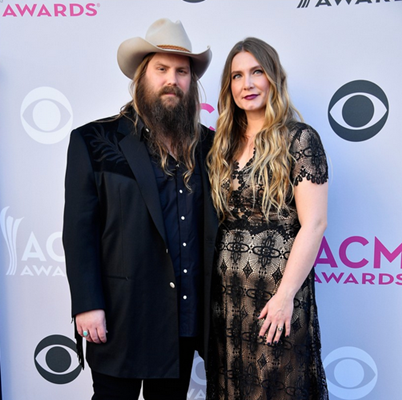 Chris Stapleton & Wife Morgane Arrive ACM Awards 2017