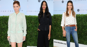 Jessica Alba, Zoe Saldana, & Kate Mara Attend ‘Victoria Beckham for Target’ Launch Event.