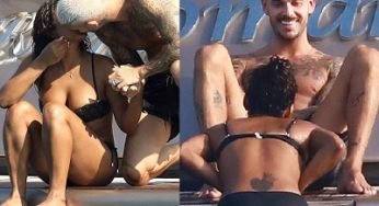 Christina Milian locks lips with her new French boyfriend, Matt Pokora, as they pack on a hot & heavy PDA on luxury yacht in St Tropez (Photos)