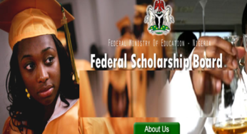 Federal Government Scholarship for Undergraduate, HND, NCE and Postgraduate 2017-2018