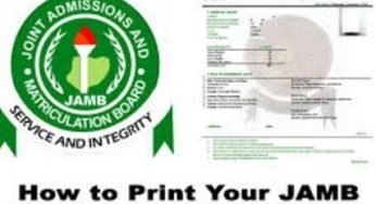 JAMB Original Result Slip Printing – See How to Print.