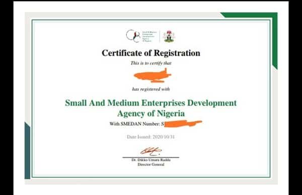 How to Register And Get SMEDAN Certificate