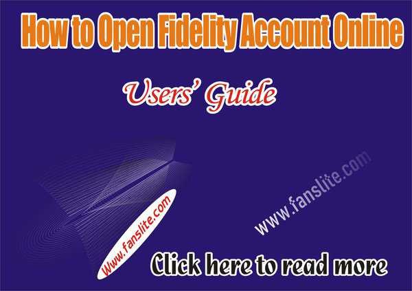 How to Open Fidelity Account Online Fidelity Bank Account